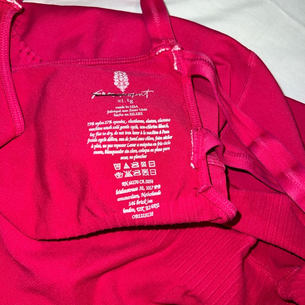 NWOT Free People Movement Good Karma Onesie in Sold-out Berry - Picture 8 of 10